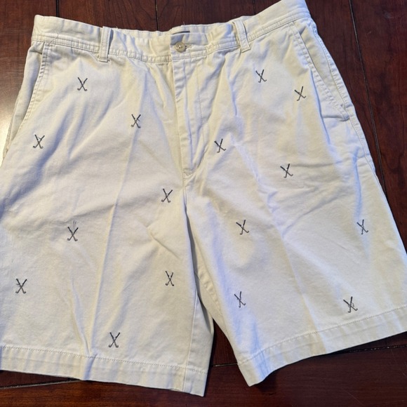 Izod Other - IZOD Golf Club Embroidered Shorts Mens Size 36 Beige Casual Everyday‎